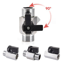 Load image into Gallery viewer, Miniature Brass Ball Valve with Internal/External Threads Chrome Plated Polished for Water Purifiers &amp; Pneumatic Systems Flow Control Valve for Water Venting
