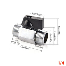 Load image into Gallery viewer, Miniature Brass Ball Valve with Internal/External Threads Chrome Plated Polished for Water Purifiers &amp; Pneumatic Systems Flow Control Valve for Water Venting
