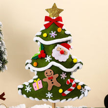 Load image into Gallery viewer, DIY Felt Christmas Tree Crafts Kits for Kids Handmade Educational Toy Christmas Decoration Craft Material Package Cute Mini Simulated Cartoon Tree Holiday Gift
