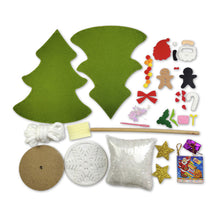 Load image into Gallery viewer, DIY Felt Christmas Tree Crafts Kits for Kids Handmade Educational Toy Christmas Decoration Craft Material Package Cute Mini Simulated Cartoon Tree Holiday Gift
