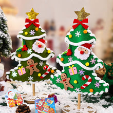 Load image into Gallery viewer, DIY Felt Christmas Tree Crafts Kits for Kids Handmade Educational Toy Christmas Decoration Craft Material Package Cute Mini Simulated Cartoon Tree Holiday Gift
