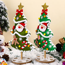 Load image into Gallery viewer, DIY Felt Christmas Tree Crafts Kits for Kids Handmade Educational Toy Christmas Decoration Craft Material Package Cute Mini Simulated Cartoon Tree Holiday Gift
