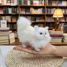 Load image into Gallery viewer, Cute Simulation Cat with Sound Plush Toys Soft Stuffed Kitten Model Fake Cat Realist Animals for Kids Girls Birthday Valentine's Day Gift
