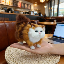 Load image into Gallery viewer, Cute Simulation Cat with Sound Plush Toys Soft Stuffed Kitten Model Fake Cat Realist Animals for Kids Girls Birthday Valentine's Day Gift
