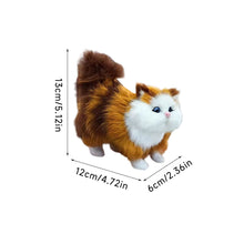 Load image into Gallery viewer, Cute Simulation Cat with Sound Plush Toys Soft Stuffed Kitten Model Fake Cat Realist Animals for Kids Girls Birthday Valentine's Day Gift
