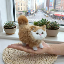 Load image into Gallery viewer, Cute Simulation Cat with Sound Plush Toys Soft Stuffed Kitten Model Fake Cat Realist Animals for Kids Girls Birthday Valentine's Day Gift
