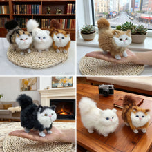 Load image into Gallery viewer, Cute Simulation Cat with Sound Plush Toys Soft Stuffed Kitten Model Fake Cat Realist Animals for Kids Girls Birthday Valentine's Day Gift
