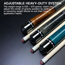 Load image into Gallery viewer, 1PC 148CM/13MM 1/2 Joint Maple Wood Pool Cue Professional Black 8-Ball 9-Ball Cue Billiard Equipment
