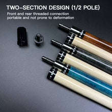 Load image into Gallery viewer, 1PC 148CM/13MM 1/2 Joint Maple Wood Pool Cue Professional Black 8-Ball 9-Ball Cue Billiard Equipment
