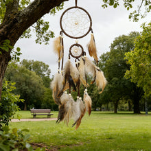 Load image into Gallery viewer, 1Pc Indian Dream Catcher with Brown Feathers Wall Hanging Dream Catcher Bedroom Accessories Wind Chime Dream Catcher
