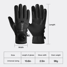 Load image into Gallery viewer, 1Pair Knob-style Windproof Cold-proof Cycling Gloves Anti-slip Touchscreen Fleece-lined Gloves Autumn Winter Outdoor Sports Thermal Equipment
