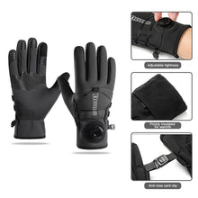 Load image into Gallery viewer, 1Pair Knob-style Windproof Cold-proof Cycling Gloves Anti-slip Touchscreen Fleece-lined Gloves Autumn Winter Outdoor Sports Thermal Equipment
