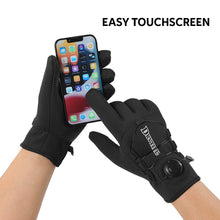Load image into Gallery viewer, 1Pair Knob-style Windproof Cold-proof Cycling Gloves Anti-slip Touchscreen Fleece-lined Gloves Autumn Winter Outdoor Sports Thermal Equipment
