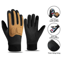 Load image into Gallery viewer, 1Pair Winter Riding Thermal Gloves Windproof Waterproof Touchscreen Stitched Gloves for Outdoor Sports Motorcycles
