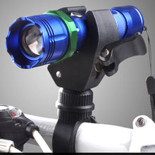 Load image into Gallery viewer, 1PC Bicycle Flashlight Clip 90°/360° Rotating Quick-Release Adjustable Light Mount Tool-Free Installation Cycling Accessories
