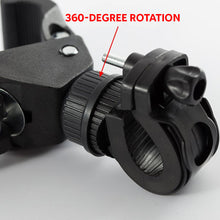 Load image into Gallery viewer, 1PC Bicycle Flashlight Clip 90°/360° Rotating Quick-Release Adjustable Light Mount Tool-Free Installation Cycling Accessories
