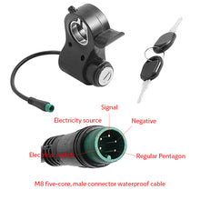 Load image into Gallery viewer, Electric Scooter Ignition Lock Throttle Accelerator Parts Scooter Start-up Accessories with Keys for KUGOO Kukirin G2 Pro/G2 Max
