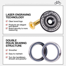 Load image into Gallery viewer, Mountain Bike Headset Sealed Dual Bearing Headset for Tapered and Straight Forks Bicycle Replacement Parts
