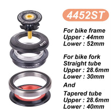 Load image into Gallery viewer, Mountain Bike Headset Sealed Dual Bearing Headset for Tapered and Straight Forks Bicycle Replacement Parts

