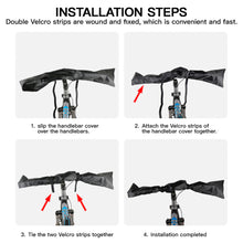 Load image into Gallery viewer, Mountain Bike Handlebar Cover PU Material Waterproof Dustproof Wear-Resistant Cover Self-Adhesive Fabric Fixed Bicycle Accessories
