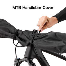 Load image into Gallery viewer, Mountain Bike Handlebar Cover PU Material Waterproof Dustproof Wear-Resistant Cover Self-Adhesive Fabric Fixed Bicycle Accessories
