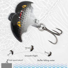 Load image into Gallery viewer, 1PC 4CM/10G Bat Shape Imitation Lure Fish Bait VIB Jigging Metal Spoon Sinking Bait With Treble Hook For Mandarin Fish Bass
