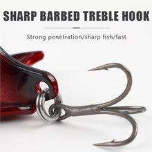 Load image into Gallery viewer, 1PC 4CM/10G Bat Shape Imitation Lure Fish Bait VIB Jigging Metal Spoon Sinking Bait With Treble Hook For Mandarin Fish Bass
