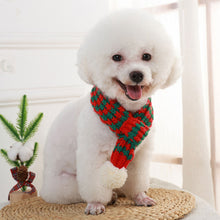 Load image into Gallery viewer, Winter Warm Knitted Pet Scarf Christmas Dog Scarf Collar New Year Pet Scarf for Small Medium Dog Teddy Chihuahua Dog Accessories
