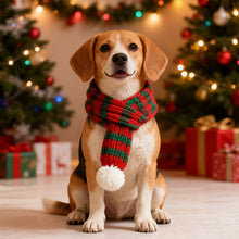 Load image into Gallery viewer, Winter Warm Knitted Pet Scarf Christmas Dog Scarf Collar New Year Pet Scarf for Small Medium Dog Teddy Chihuahua Dog Accessories
