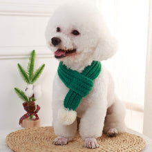 Load image into Gallery viewer, Winter Warm Knitted Pet Scarf Christmas Dog Scarf Collar New Year Pet Scarf for Small Medium Dog Teddy Chihuahua Dog Accessories
