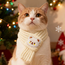 Load image into Gallery viewer, Pet Christmas Scarf Cat Dog New Year Red Bear Warm Scarf Pet Winter Knitted Scarf Cat Collar Puppy Accessories Bow Ties for Dogs
