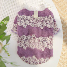 Load image into Gallery viewer, Autumn and Winter Dog Lace Sweater Hoodie Dog Cat Pet Love Warm Clothes Designer Dog Clothes for Small Medium Dogs
