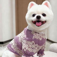 Load image into Gallery viewer, Autumn and Winter Dog Lace Sweater Hoodie Dog Cat Pet Love Warm Clothes Designer Dog Clothes for Small Medium Dogs
