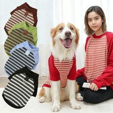 Load image into Gallery viewer, 4-42.5kg Striped Pet Clothes arge Dog Winter Clothes Velvet Big Dog Coat Puppy Clothing Pet Vest For Small Medium Large Dogs
