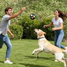Load image into Gallery viewer, Pet Football Toy Tough Interactive Squeaky Ball Toy for Dogs Durable Chew Toy for Aggressive Chewers Pet Training &amp; Fetch Play
