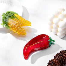 Load image into Gallery viewer, Food Hair Claw Corn and Chili Peppers Vegetables Eco-Friendly Hair Claw Clips Hair Accessories for Women Girls
