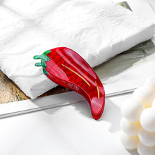 Load image into Gallery viewer, Food Hair Claw Corn and Chili Peppers Vegetables Eco-Friendly Hair Claw Clips Hair Accessories for Women Girls
