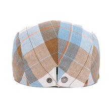 Load image into Gallery viewer, Unisex Colorful Plaid Beret British Retro Newsboy Hat Thin Design Duck Tongue Visor Forward Hat Sun Hat for Spring Summer Autumn Artistic Dad Hat Gift
