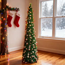 Load image into Gallery viewer, Retractable Christmas Tree Green Leaves 1.5m Folding Christmas Tree Spiral Tree Christmas Decoration Ornament
