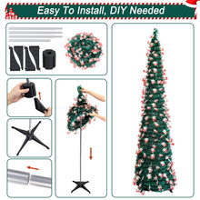 Load image into Gallery viewer, Retractable Christmas Tree Green Leaves 1.5m Folding Christmas Tree Spiral Tree Christmas Decoration Ornament
