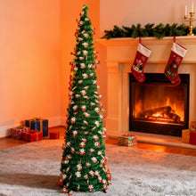 Load image into Gallery viewer, Retractable Christmas Tree Green Leaves 1.5m Folding Christmas Tree Spiral Tree Christmas Decoration Ornament
