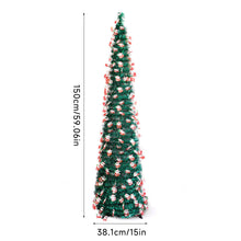 Load image into Gallery viewer, Retractable Christmas Tree Green Leaves 1.5m Folding Christmas Tree Spiral Tree Christmas Decoration Ornament
