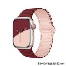Load image into Gallery viewer, Magnetic Silicone Watch Strap for Apple Watch Bands 38mm 40mm 42mm 44mm 46mm 49mm Bracelet iWatch Series 11 10 9 SE 3 2 1 Ultra 3 2
