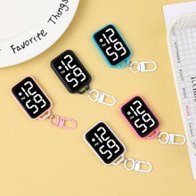 Load image into Gallery viewer, Square LED Keychain Pendant Mini Watch Cartoon Digital Wall Watch Electronic Watch Student Kid Present
