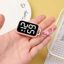 Load image into Gallery viewer, Square LED Keychain Pendant Mini Watch Cartoon Digital Wall Watch Electronic Watch Student Kid Present
