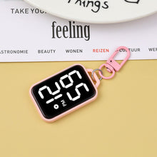 Load image into Gallery viewer, Square LED Keychain Pendant Mini Watch Cartoon Digital Wall Watch Electronic Watch Student Kid Present
