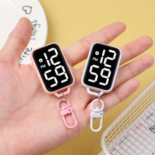 Load image into Gallery viewer, Square LED Keychain Pendant Mini Watch Cartoon Digital Wall Watch Electronic Watch Student Kid Present
