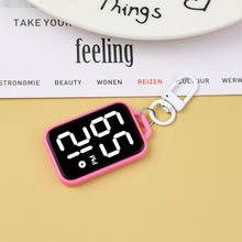 Load image into Gallery viewer, Square LED Keychain Pendant Mini Watch Cartoon Digital Wall Watch Electronic Watch Student Kid Present
