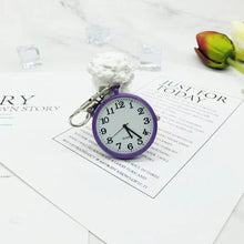 Load image into Gallery viewer, Nurse Student Tiny Quartz Pocket Watch With Keyring Large Dial Digital Pocket Watch Pendant Kid Gift
