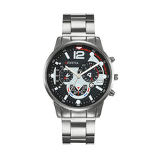 Load image into Gallery viewer, 4Pcs Men's Watch Set Quartz Watch Business Watch Alloy Wrist Watch Necklace Bracelet Ring Accessories Set Men's Gift
